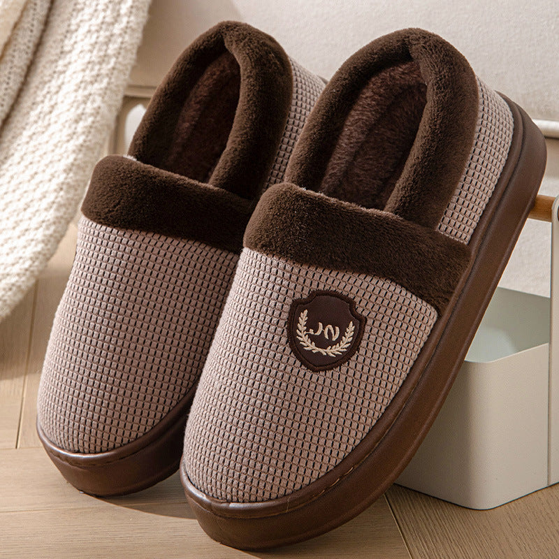 Fleece-lined Warm Thick-soled Non-slip Cotton Shoes Indoor And Outdoor Wear
