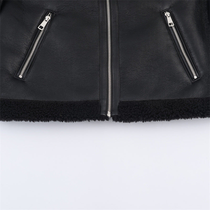 Women's Simple Double-sided Fleece Jacket