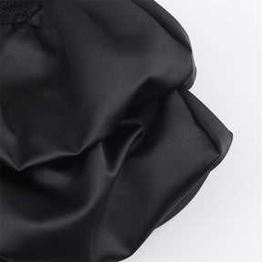 Women's Simple Stitching Lace Short Dress