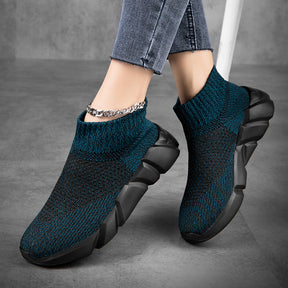 Cold-bonded Plus-size Sock Shoes Women's Thick-soled Casual Shoes