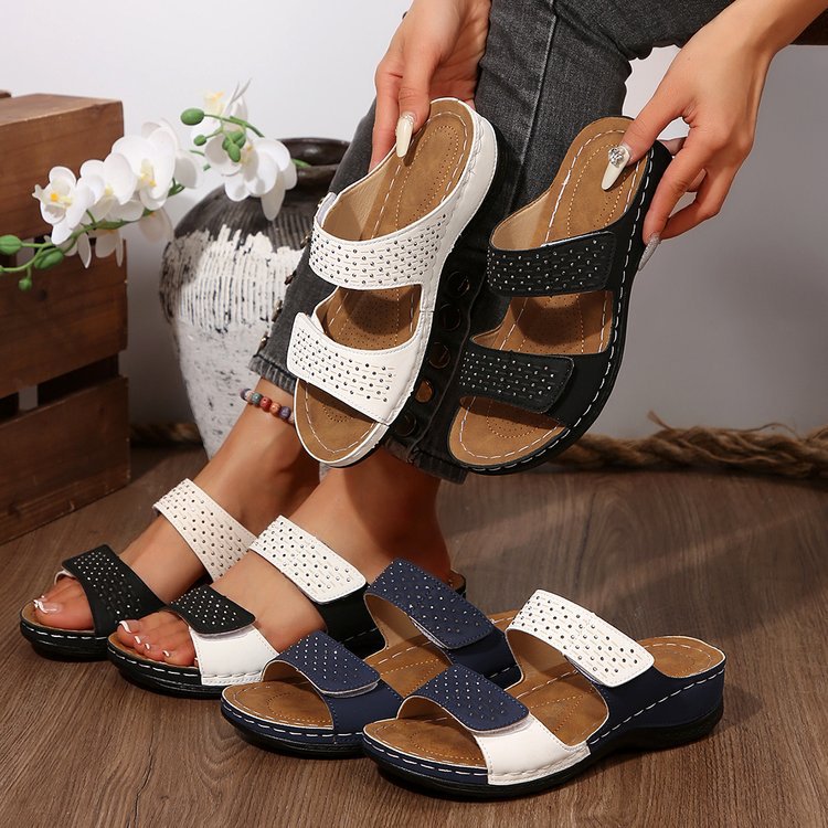 Women's Plus-Size Hollowed-Out Wedge Sandals